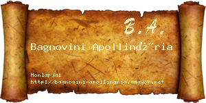 Bagnovini Apollinária névjegykártya